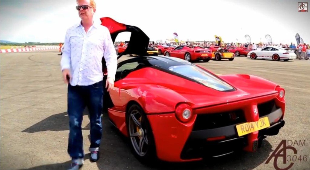 Chris Evans in his Ferrari LaFerrari