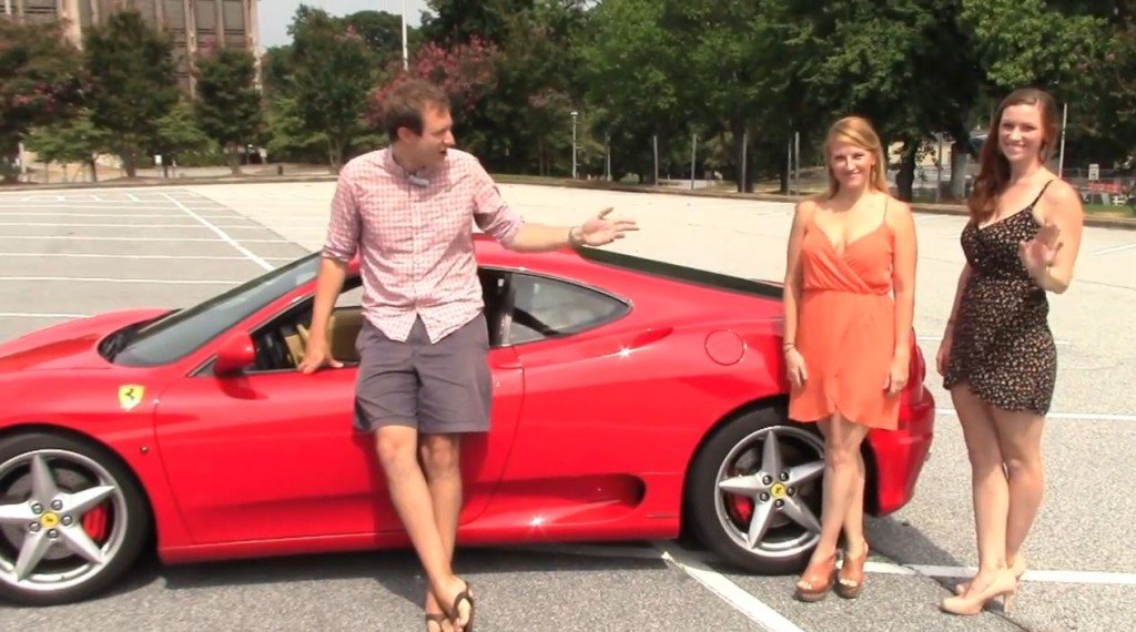 Women in a Ferrari 360 Modena