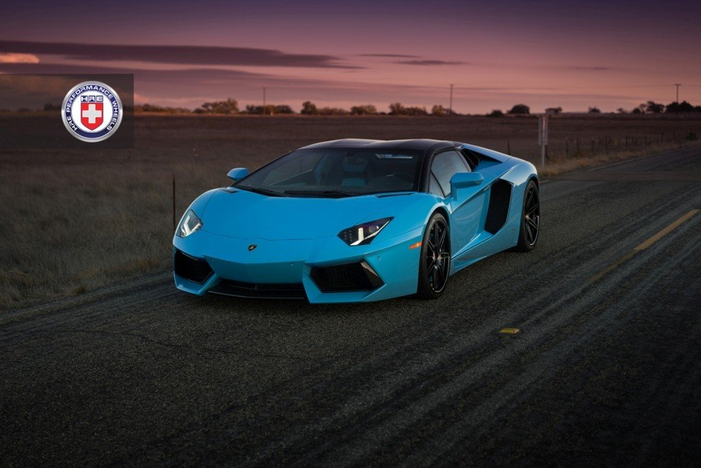 Lamborghini Aventador with HRE RS101 in Satin Black