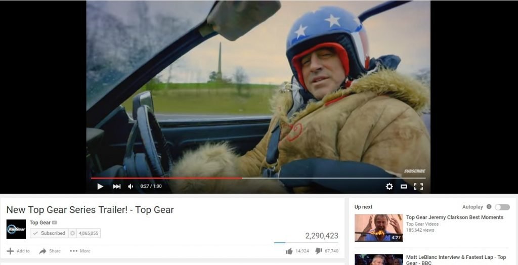 New Top Gear series trailer dislikes