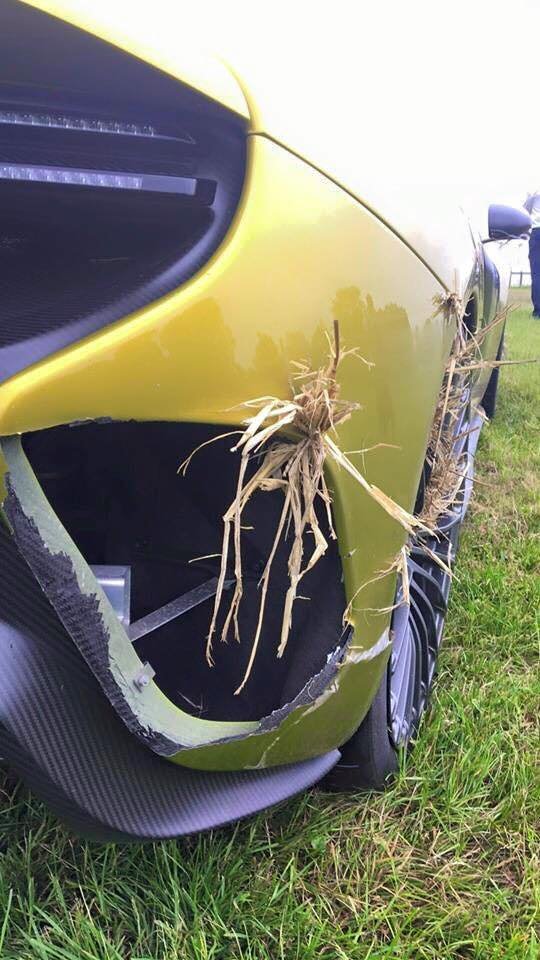 2016 McLaren 675LT Spider crash Goodwood-1