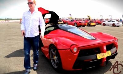 Chris Evans in his Ferrari LaFerrari
