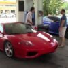 Ferrari 360 Modena at a gas station