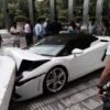 Lamborghini Gallardo Spyder crash in Delhi