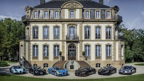 All six Bugatti Veyron Legends at Monterey