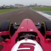 Sebastien Vettel driving a Ferrari F1