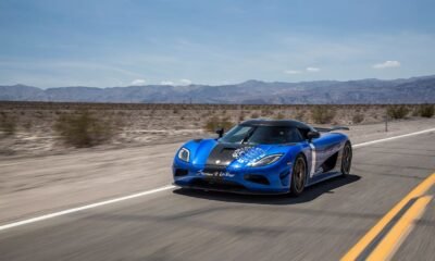 Lewis Hamilton in a Koenigsegg Agera HH at Gumball 3000