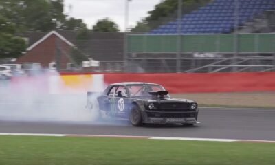 Ken Block drifting Hoonicorn at Silverstone