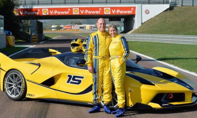 Google VP Benjamin Sloss with wife and LaFerrari FXXK at Fiorano