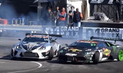 Lamborghini Murcielago vs Lexus LFA tandem drift