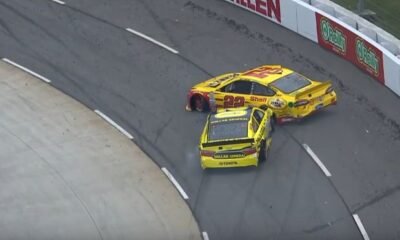 Kenseth wrecks Logano during Nascar race at Martinsville Speedway