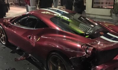 Steve Goldfield's Ferrari 458 Speciale crashed