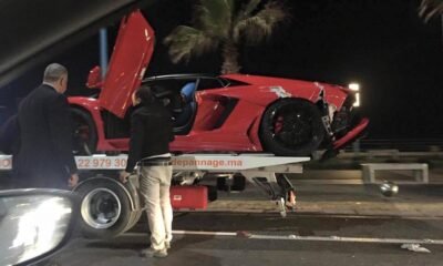 Lamborghini Aventador Roadster Crashed in Morocco