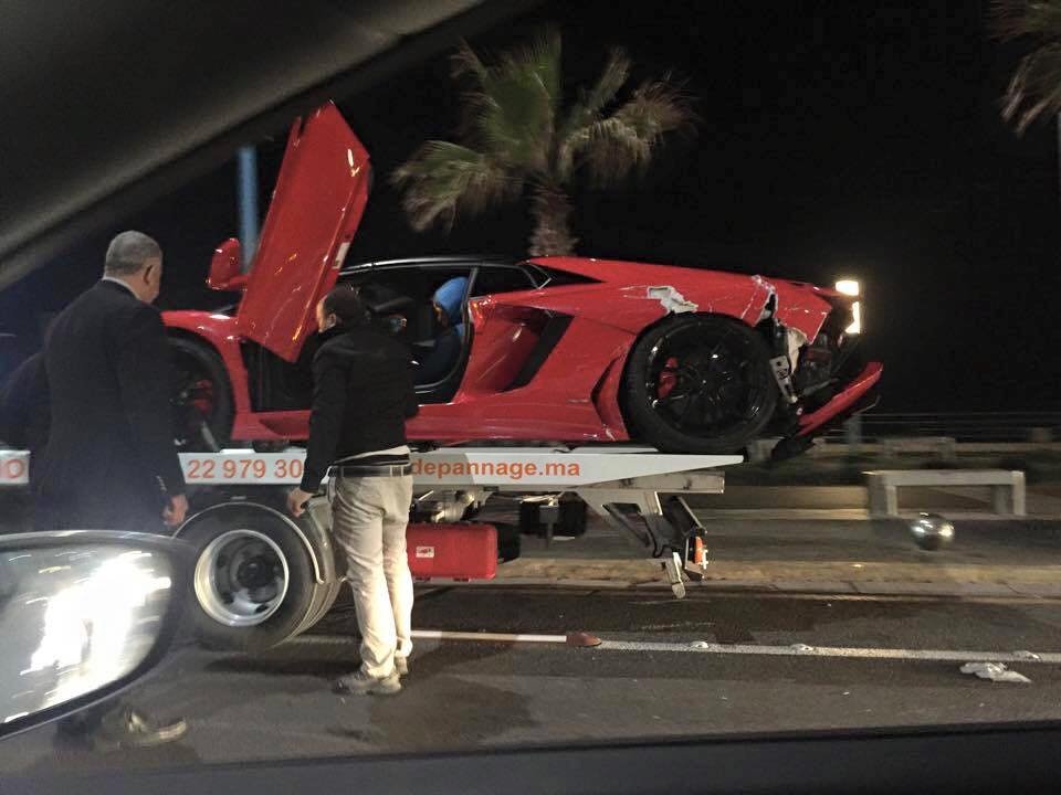 Lamborghini Aventador Roadster Crashed in Morocco