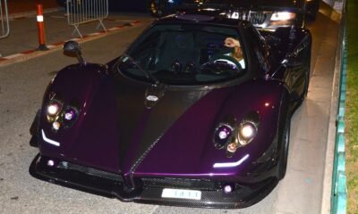 Lewis Hamilton in his Pagani Zonda LH in Monaco