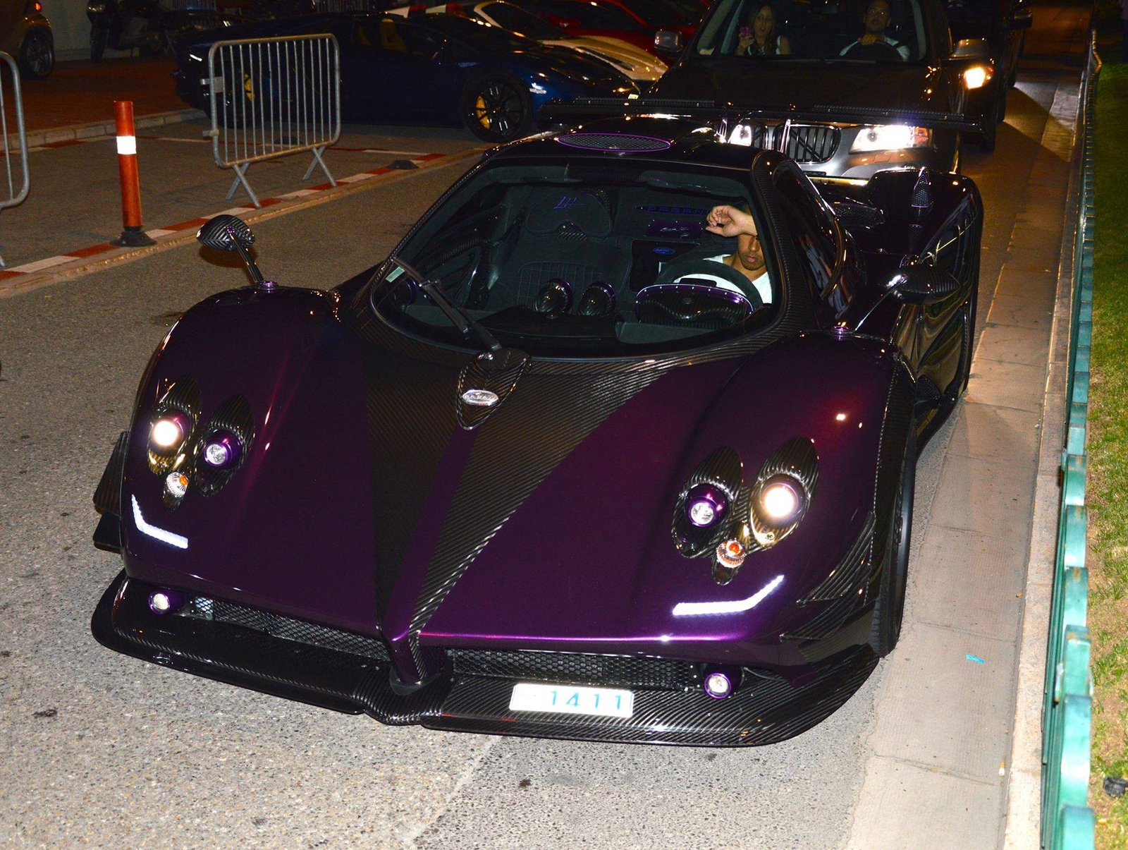 Lewis Hamilton in his Pagani Zonda LH in Monaco