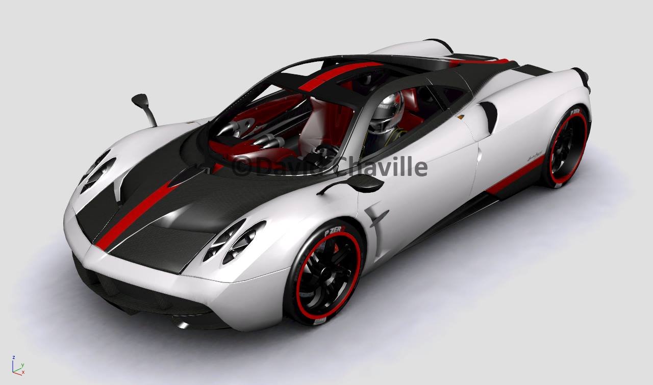 Pagani Huayra in Zonda Cinque Livery render