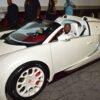 Floyd Mayweather in a white Bugatti Veyron