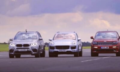 Grand Cherokee SRT vs X5 M vs Cayenne Turbo S Drag Race
