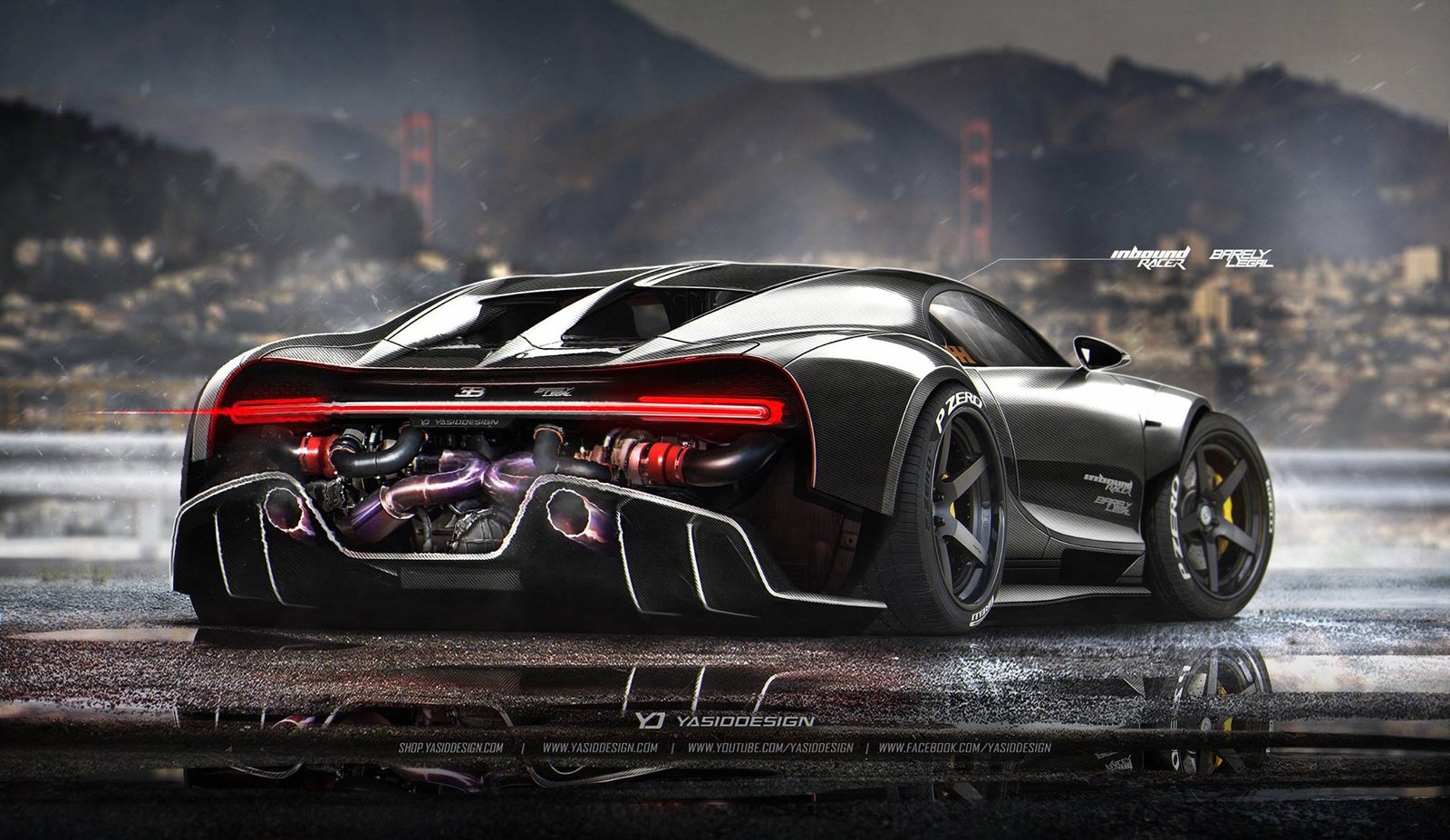 Bugatti Chiron Racecar Rendering by YasidDESIGN