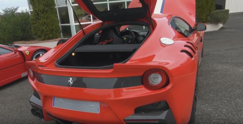 Ferrari F12 Tdf trunk space