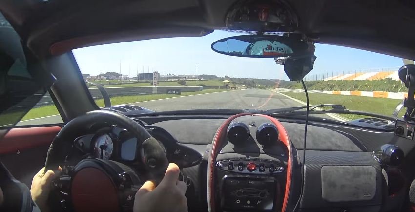 Hot lap in a Pagani Huayra BC