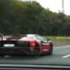 Lamborghini Huracan races Aventador SV on autobahn