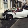 Lord Aleem's Ferrari crashed by newlyweds-1