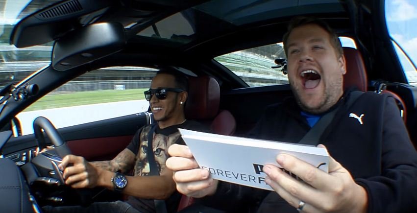 Lewis Hamilton interviewed by James Corden