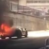 Lamborghini Aventador catches fire in London