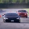 Lamborghini Huracan understeers into a field