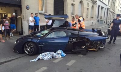 Pagani Huayra Pearl crash