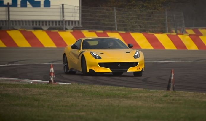 Chris Harris drives the Ferrari F12tdf at Fiorano