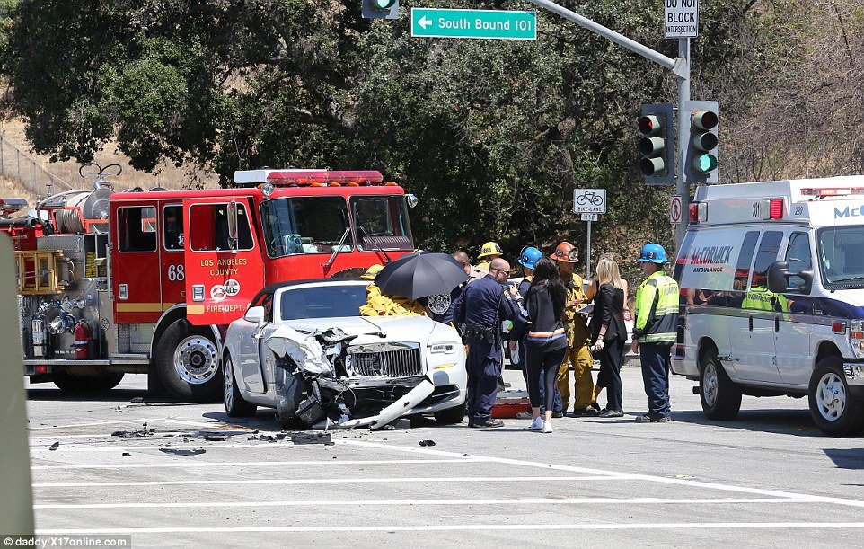 Kris Jenner crashes brand new Rolls Royce Dawn
