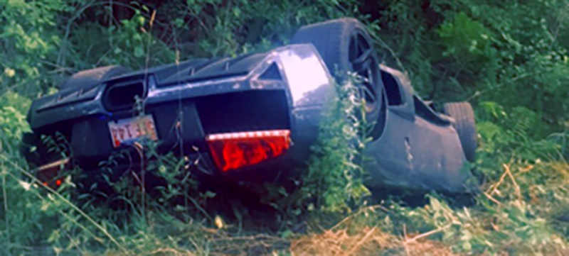 Lamborghini Murcielago crashed with kids on board-1
