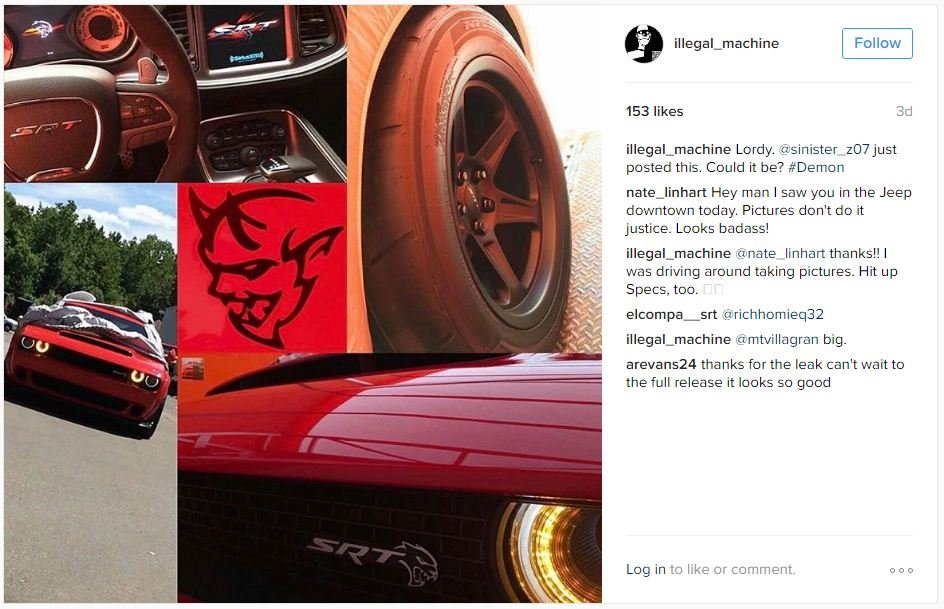 Dodge Challenger SRT Demon images leaked-1