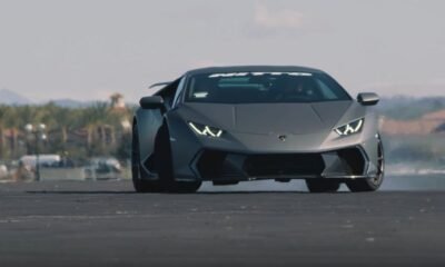 Jon Olsson drifts a Lamborghini Huracan