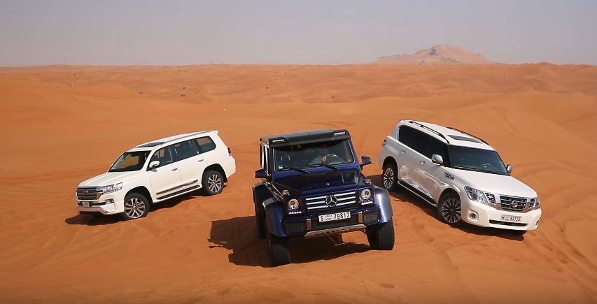 Mercedes-Benz G500 4x4 vs Toyota Land Cruiser vs Nissan Patrol
