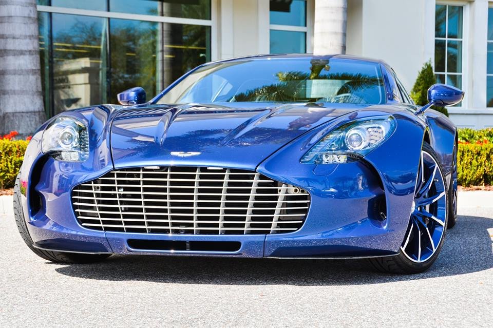 Striking Blue Aston Martin One-77 For Sale in the US-1