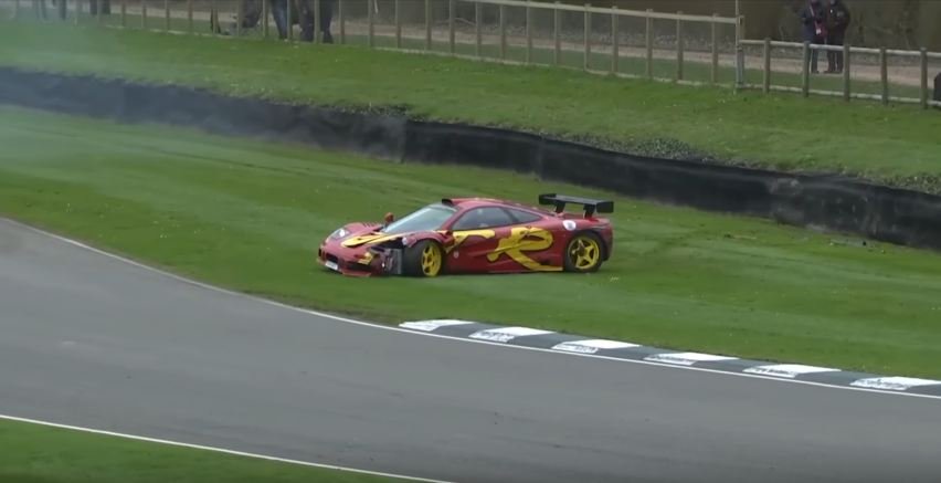 Nick Mason-McLaren F1 GTR Crash-Goodwood