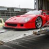 Ferrari F40 trailer unloading