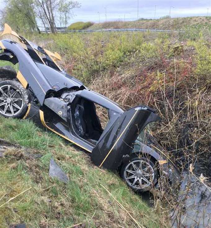 Koenigsegg Agera RS crash-Sweden