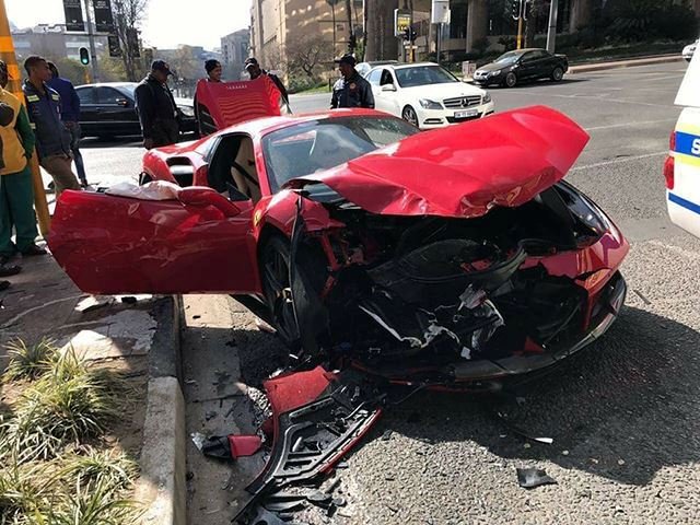 Ferrari 488 GTB crash-Sandton-South Africa