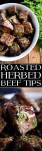 cubed roast beef with herbs