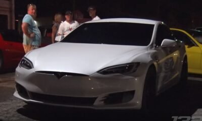 Tesla Mode S-P100D-vs Nitrous Mustang