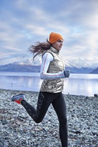 woman running in cold weather