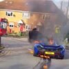 Blue Mclaren P1 by MSO-fire-London