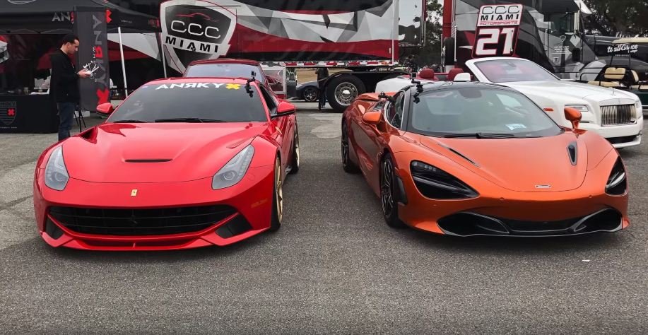 McLaren 720S vs 800hp Ferrari F12