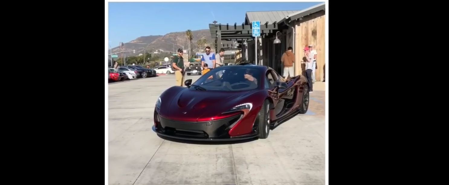 McLaren P1-curb crash-Cars and Coffee-Malibu