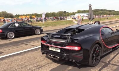 Audi S4 Hannover Hardcore vs Bugatti Chiron drag race